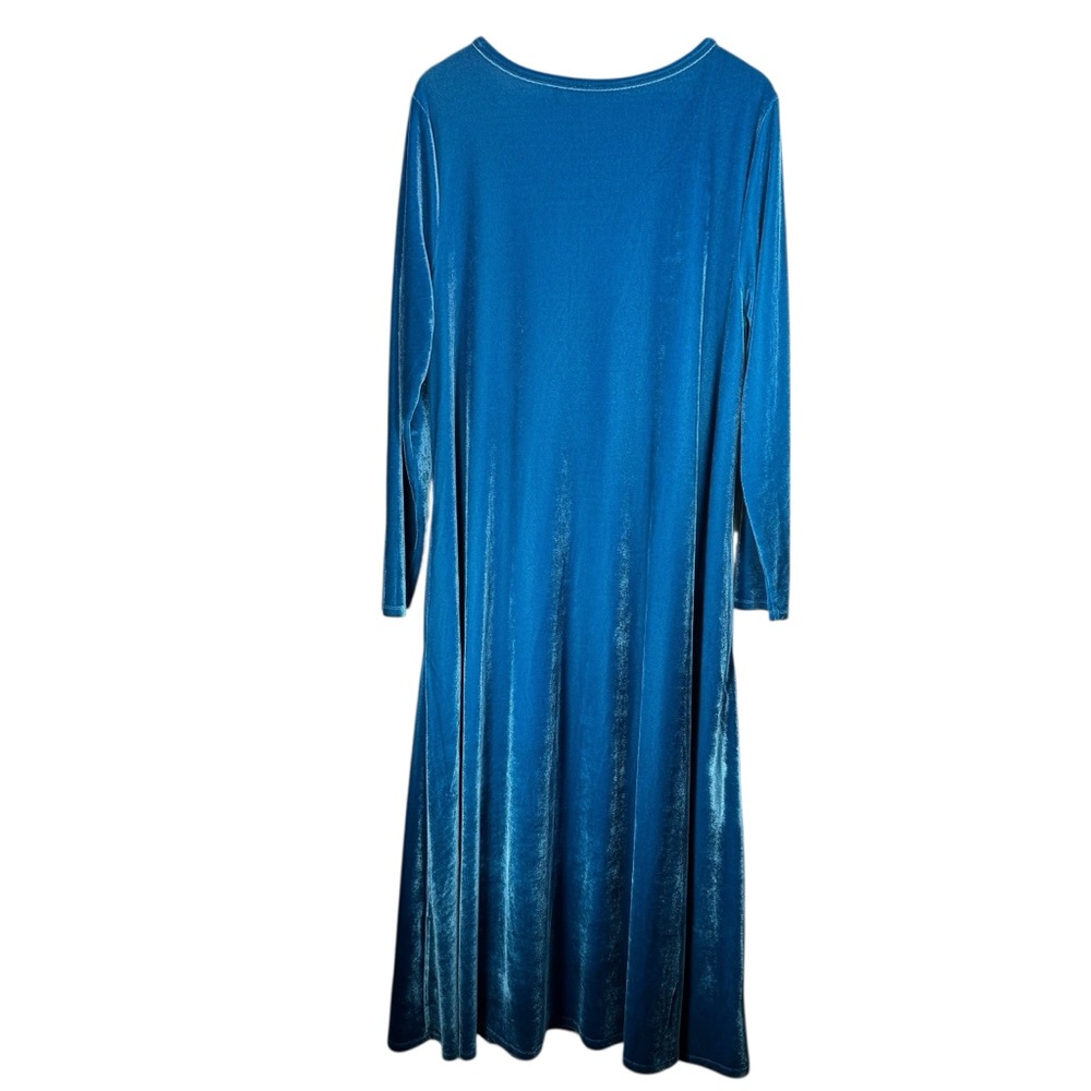 Soft Surroundings Dress Women's 1X
Santiago Stretch Blue Velvet Maxi
Comfy NWT - Picture 3 of 7